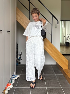 「CENE（セネ）のアイテム」を使った、mikkoさん（レディース・161cm）の夏コーディネート