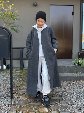 「MANOF（マノフ）のアイテム」を使った、mikkoさん（レディース・161cm）の冬コーディネート