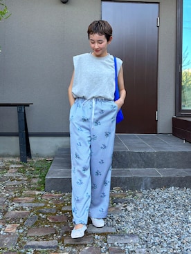 「アイテム（イヤリング）」を使った、mikkoさん（レディース・161cm）の夏コーディネート