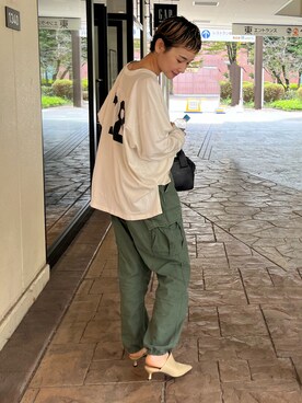 「HEAR MY NAME（ヒアマイネーム）のアイテム」を使った、mikkoさん（レディース・161cm）の秋コーディネート