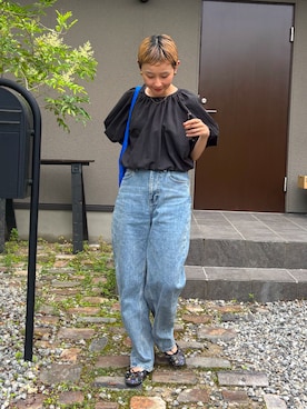 「アイテム（イヤリング）」を使った、mikkoさん（レディース・161cm）の夏コーディネート