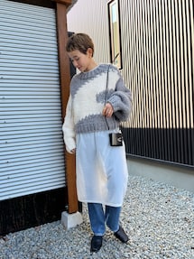 leinwande（ラインヴァンド）の「Snow Slope Intarsia Top（ニット