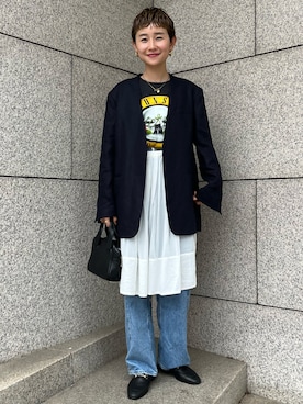 「WONEM（ウォンエム）のアイテム」を使った、mikkoさん（レディース・161cm）の春コーディネート