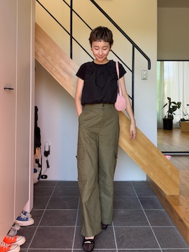 「カーゴパンツ」｜mikkoさん（レディース・161cm・30代）の秋コーディネート