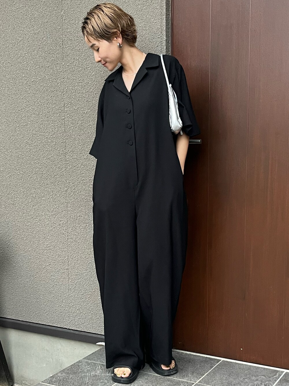 null.（ヌル）の「ハーフスリーブオールインワン（つなぎ