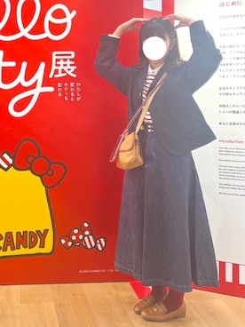 「BRADY（ブレディー）のBrady AVON MINI コットン ショルダーバッグ（ショルダーバッグ、イエロー系）」を使った、SEAさん（レディース・156cm）の春コーディネート