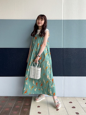 「nano・universe」｜「アイテム（ワンピース/ドレス）」を使った、さとう よしえさん（レディース・164cm）の夏コーディネート