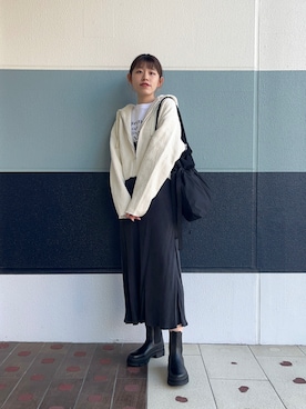 「Iラインスカート」｜「アイテム（その他）」を使った、さとう よしえさん（レディース・164cm）の秋コーディネート