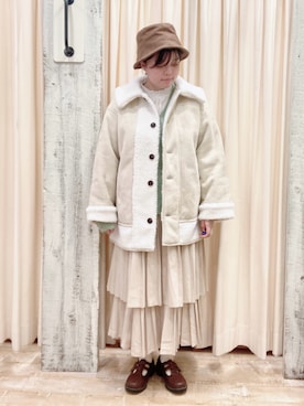 「アウターコーデ」｜「アイテム（その他シューズ）」を使った、akariさん（レディース・156cm）の秋コーディネート