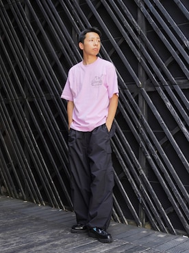 「MANASTASH（マナスタッシュ）のアイテム（カーゴパンツ）」を使った、Eitaさん（メンズ・180cm）の夏コーディネート
