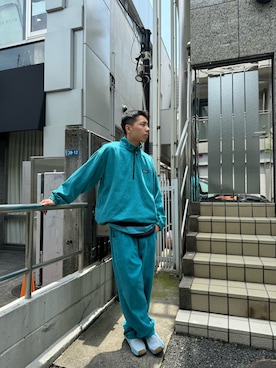「MANASTASH（マナスタッシュ）のアイテム（ブルゾン）」を使った、Eitaさん（メンズ・180cm）の夏コーディネート