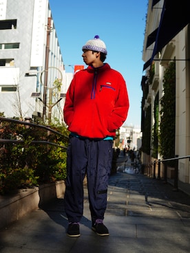 「冬コーデ、スニーカーコーデ」｜「アイテム（その他パンツ）」を使った、Eitaさん（メンズ・180cm）の冬コーディネート