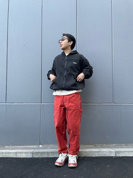 「MANASTASH（マナスタッシュ）のアイテム（パーカー）」を使った、Eitaさん（メンズ・180cm）の春コーディネート