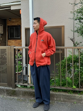 「MANASTASH（マナスタッシュ）のアイテム（スラックス）」を使った、Eitaさん（メンズ・180cm）の春コーディネート