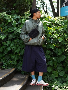 「MANASTASH（マナスタッシュ）のアイテム（帽子）」を使った、Eitaさん（メンズ・180cm）の夏コーディネート