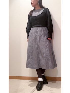 「VINTAGE（ヴィンテージ）のアイテム（ワンピース）」を使った、AOIさん（レディース・155cm）の秋コーディネート