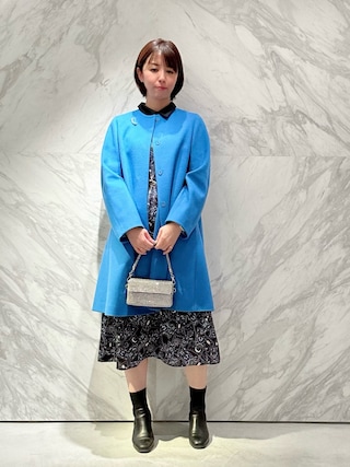 【美品】アナイ タロットプリントシャツワンピース 2024年 ネイビー M タロットプリントシャツ ワンピース | ANAYI/アナイ | 三越