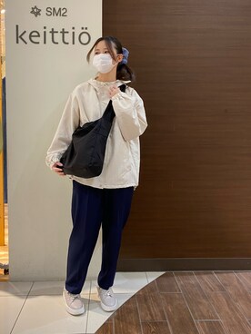 「Samansa Mos2 blue（サマンサモスモスブルー）のアイテム（ブルゾン）」を使った、🧸さん（レディース・164cm）の冬コーディネート