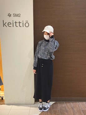 「サマンサ モスモス(Samansa Mos2)」｜「アイテム（キャップ）」を使った、🧸さん（レディース・164cm）の秋コーディネート