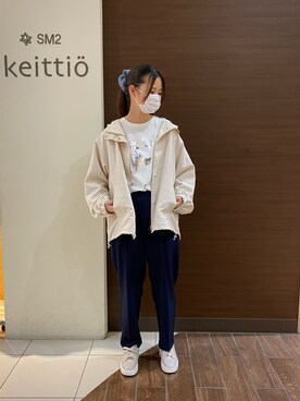 「Samansa Mos2 blue（サマンサモスモスブルー）のアイテム（ブルゾン）」を使った、🧸さん（レディース・164cm）の冬コーディネート