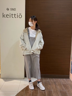 「Samansa Mos2 blue（サマンサモスモスブルー）のアイテム（ブルゾン）」を使った、🧸さん（レディース・164cm）の冬コーディネート