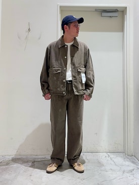 「アイテム（デニムジャケット、ブラウン系）」を使った、hirokyun25さん（メンズ・175cm）の夏コーディネート