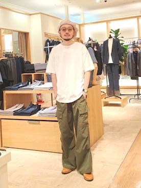 「アイテム（Tシャツ/カットソー）」を使った、ながやまさん（メンズ・176cm）の夏コーディネート