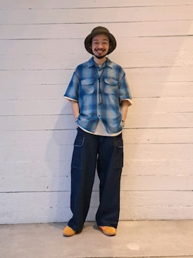 「ARMY TWILL（アーミーツイル）のアイテム（パンツ）」を使った、ながやまさん（メンズ・176cm）の春コーディネート