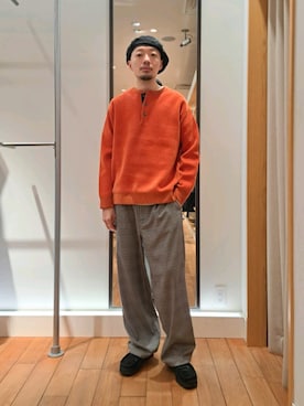 「ROSTER SOX（ロスターソックス）のアイテム（レッグウェア）」を使った、ながやまさん（メンズ・176cm）の秋コーディネート