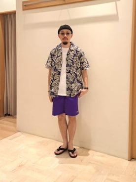 「Eddie Bauer（エディーバウアー）のアイテム」を使った、ながやまさん（メンズ・176cm）の夏コーディネート