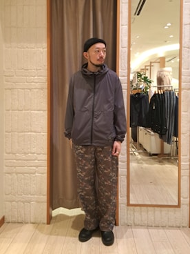 「GLOSTER（グロスター）のアイテム（パンツ）」を使った、ながやまさん（メンズ・176cm）の春コーディネート