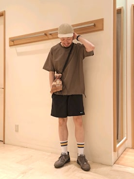 「PENDLETON（ペンドルトン）のアイテム（バッグ）」を使った、ながやまさん（メンズ・176cm）の夏コーディネート