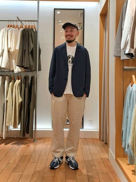 「halo commodity（ハロ　コモディティー）のアイテム（キャップ）」を使った、ながやまさん（メンズ・176cm）の夏コーディネート