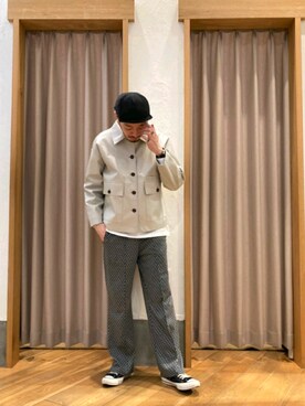 「fredy emue（フレディエミュ）のアイテム（ジャケット/アウター）」を使った、ながやまさん（メンズ・176cm）の冬コーディネート