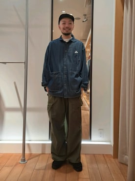 「GEVACO」｜ながやまさん（メンズ・176cm）の秋コーディネート