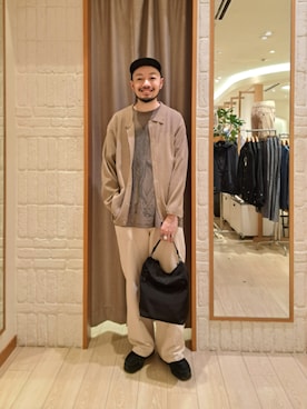 「SML（エスエムエル）のアイテム」を使った、ながやまさん（メンズ・176cm）の春コーディネート