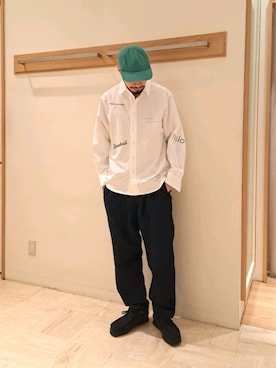 「halo commodity（ハロ　コモディティー）のアイテム」を使った、ながやまさん（メンズ・176cm）の春コーディネート