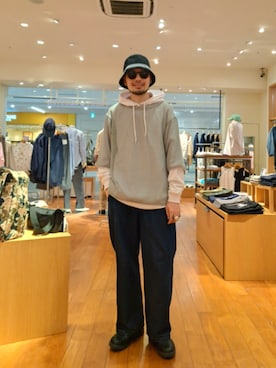 「A.Kjaerbede(エキアビド)のアイテム」を使った、ながやまさん(メンズ・176cm)の秋コーディネート