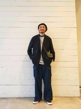 「ARMY TWILL（アーミーツイル）のアイテム（パンツ）」を使った、ながやまさん（メンズ・176cm）の春コーディネート