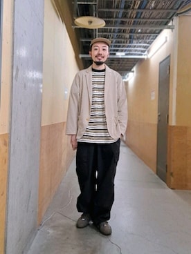 「M65」｜ながやまさん（メンズ・176cm）の春コーディネート