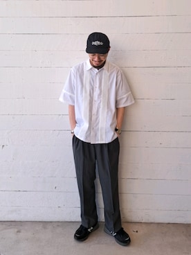 「halo commodity（ハロ　コモディティー）のアイテム（キャップ）」を使った、ながやまさん（メンズ・176cm）の夏コーディネート