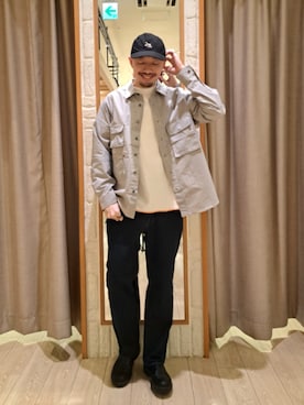 「halo commodity（ハロ　コモディティー）のアイテム（帽子）」を使った、ながやまさん（メンズ・176cm）の春コーディネート