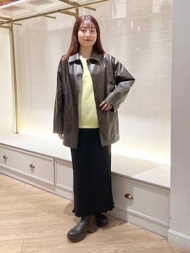 「アイテム（カバーオール）」を使った、hinano3232さん（レディース・160cm・20代）の秋コーディネート