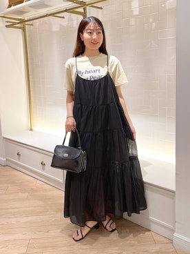 「アイテム（ボストンバッグ）」を使った、hinano3232さん（レディース・160cm・20代）の夏コーディネート