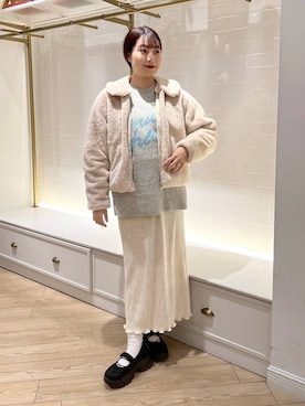 「アイテム（ブルゾン）」を使った、hinano3232さん（レディース・160cm・20代）の秋コーディネート