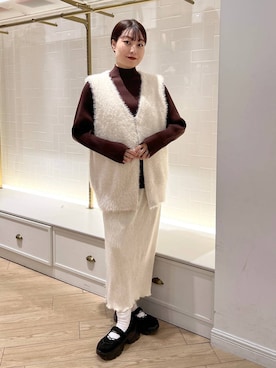 「アイテム（ベスト）」を使った、hinano3232さん（レディース・160cm・20代）の秋コーディネート