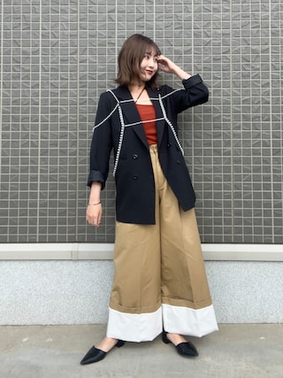 ジーナシス　ロールアップタックバギーパンツ/905695 JEANASIS（ジーナシス）の「ロールアップタックバギーパンツ