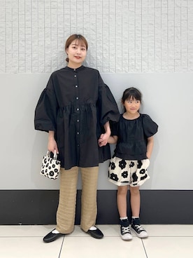「キッズ服」｜「アイテム（ワンピース/ドレス）」を使った、hinano3232さん（レディース・160cm）の春コーディネート