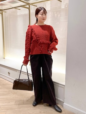 「アイテム（ポロシャツ）」を使った、hinano3232さん（レディース・160cm・20代）の秋コーディネート