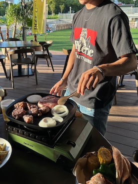 「BBQ」｜しょーたさん（メンズ・171cm）の夏コーディネート